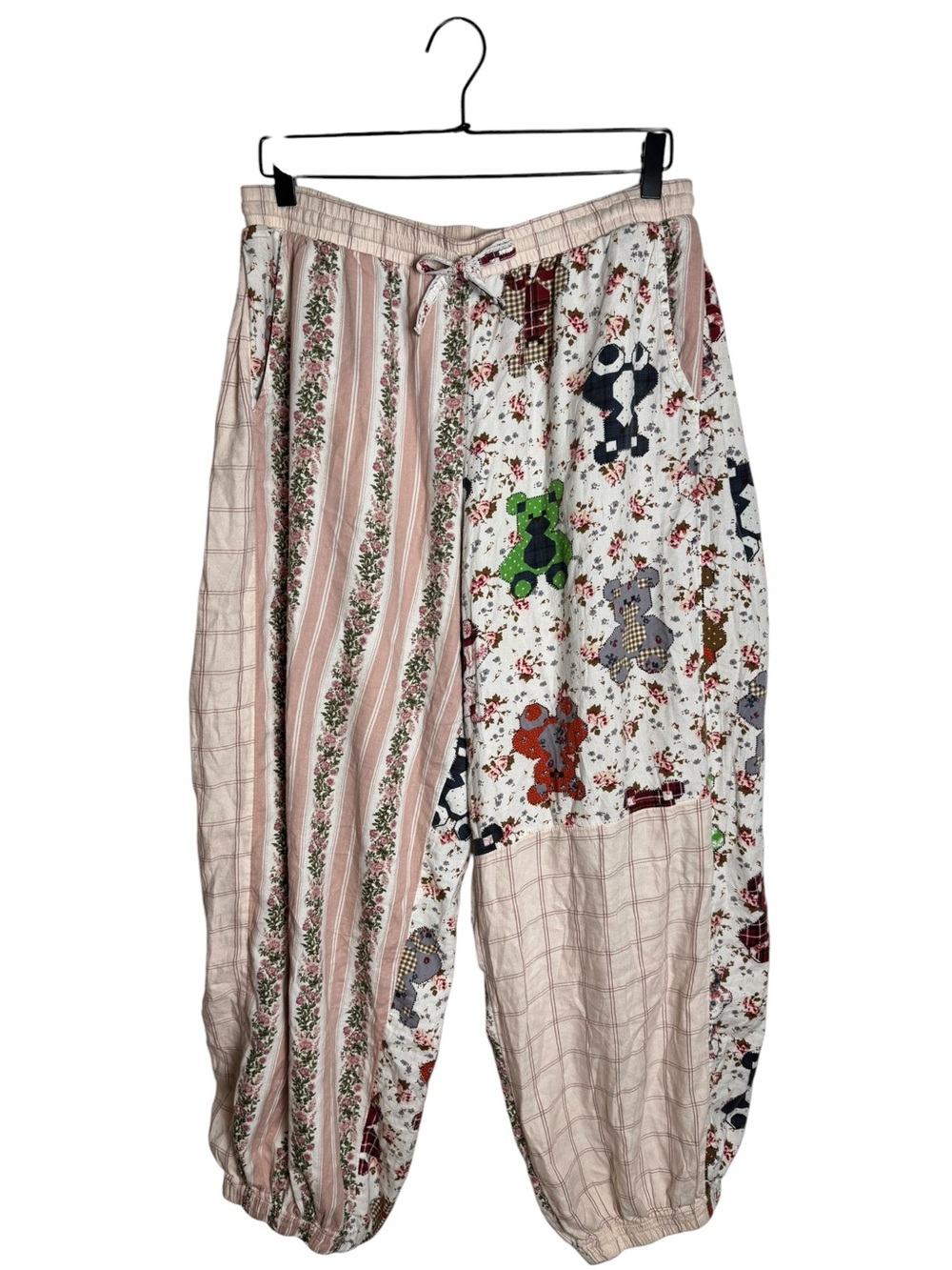 Out From Under In Your Dreams Spliced Patchwork Teddy Bear Lounge Pants